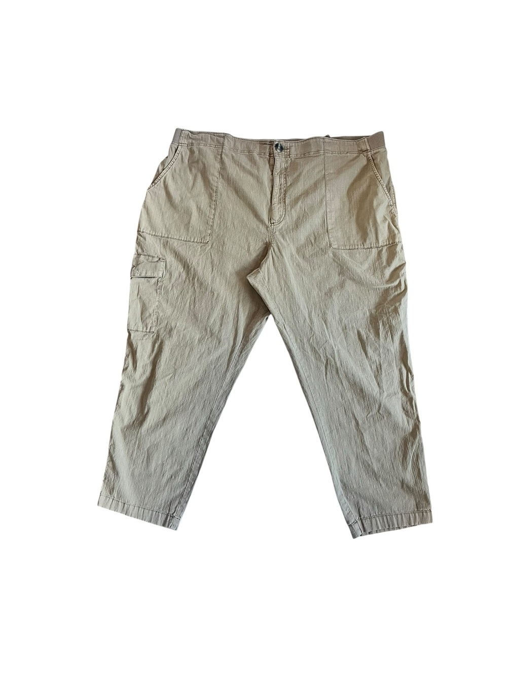 Sonoma Goods For Life Women's Cargo Utility Crop Pants Size 20W Elastic Waist